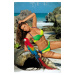 Christina Royal Blue Swimsuit - Cricket-Beat M-348 Sapphire-Yellow-Green