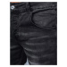 Štýlové tmavo-sivé pánske džínsy