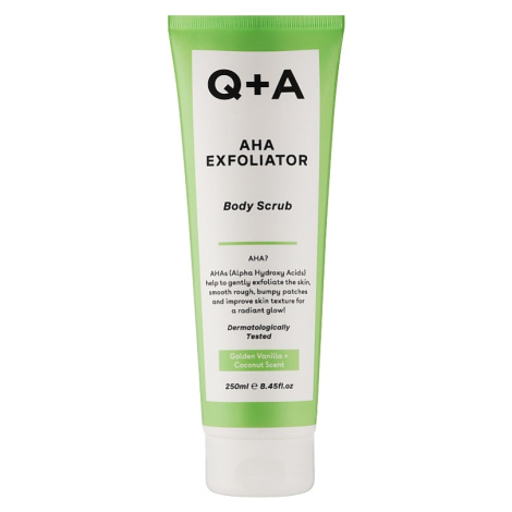 Q+A Telový peeling s AHA kyselinou AHA Exfoliator ( Body Scrub), 250 ml