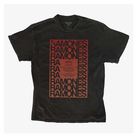 Queens Revival Tee - Ramones Concert Poster Unisex T-Shirt Black