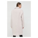 Vlnený kabát Pinko dámsky, šedá farba, prechodný, dvojradový