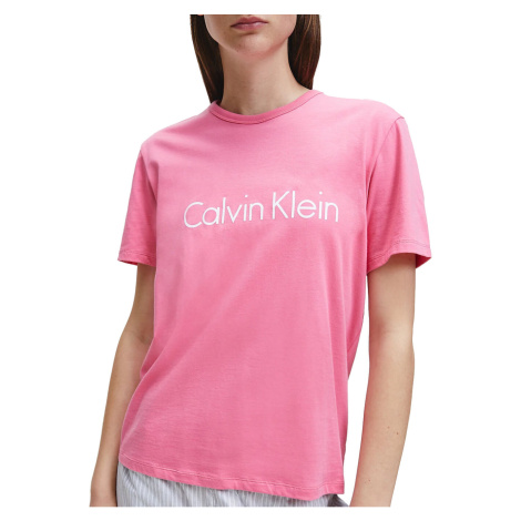 Dámske tričko na spanie QS6105E-AD5 ružová - Calvin Klein růžova