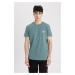 DEFACTO Slim Fit Crew Neck Printed Short Sleeve T-Shirt