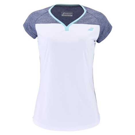 Dámské tričko Babolat Play Cap Sleeve Top Women White/Blue L