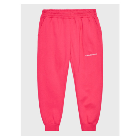 Calvin Klein Jeans Teplákové nohavice J20J220675 Ružová Relaxed Fit