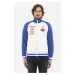 Mikina La Martina Man Full Zip Sweatshirt Diagon Offwhite/Turkishblue