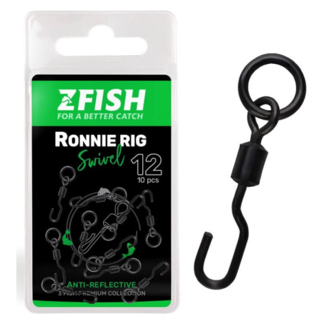 Zfish obratlík ronnie rig swivel matt 10 ks veľkosť 12