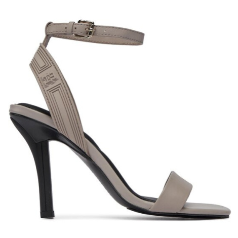 Tommy Hilfiger Sandále Sporty Leather High Heel Sandal FW0FW07795 Béžová