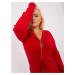 Red cardigan plus sizes with cuff