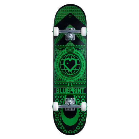 Skateboard Blueprint Home Heart 8" Černo/Zelený