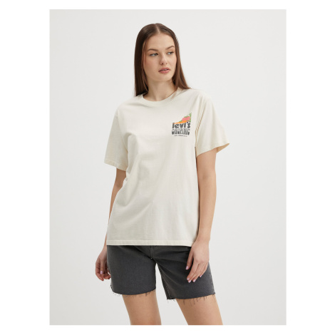 Levi&#39;s Cream Women&#39;s® T-Shirt with Prints - Women Levi´s