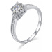 MOISS Elegantný strieborný prsteň s čírymi zirkónmi R00006 49 mm