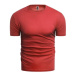 Červené bavlnené tričko s krátkym rukávom pre pánov
