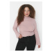 Trendyol Curve Dusty Rose Collar Detailed Knitted Blouse