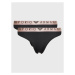 Emporio Armani Underwear Súprava 2 kusov klasických nohavičiek 163334 2F235 00020 Čierna