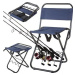 Verk 01679 Kempingová skladacia stolička s držiakom na rybársku udicu modrá