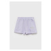 Detské bavlnené šortky Guess fialová farba, s potlačou,