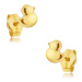 Zlaté puzetové náušnice 585 - maličké ligotavé kačičky