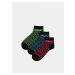 Sada troch párov čiernych dámskych vzorovaných ponožiek FILA