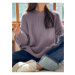 13242 Dewberry Oversize Women Sweater-LILA