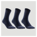 Športové ponožky RS 160 vysoké 3 páry tmavomodré