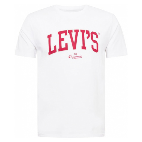 LEVI'S ® Tričko 'LSE Graphic Crewneck '  červená / biela