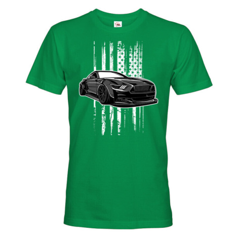 Pánské tričko s potlačou Ford mustang - tričko pre milovníkov aut