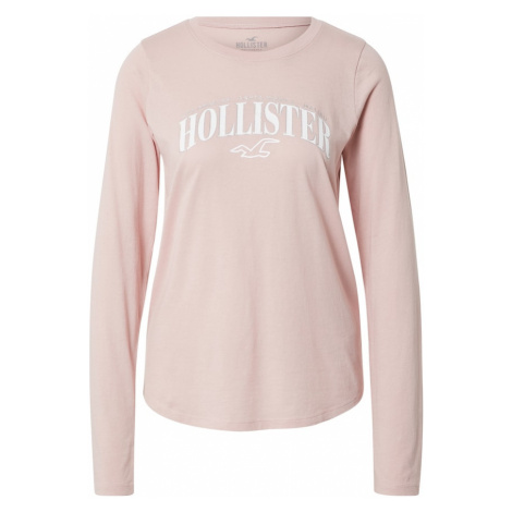 HOLLISTER Tričko  ružová / strieborná / biela