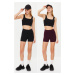 Trendyol Black-Rudum 2-Pack Restorer Knitted Sports Shorts/Short Leggings