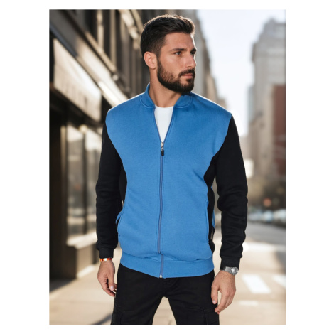 Pánska modrá mikina na zips DStreet