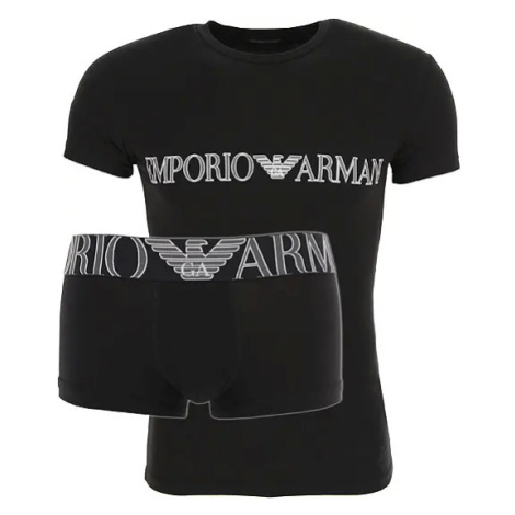 Pánsky set tričko + trenírky 111604 1A516 - 00020 - Čierna - Emporio Armani