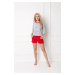 Cookie Short Grey-Red Pajamas Grey-Red