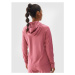 Dámska zateplená tréningová mikina so zipsom 4F SWEATSHIRT FNK-WAW24TFSWF406-53S-DARK PINK