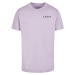 Men's T-shirt with Trust Dove lilac inscription on the back