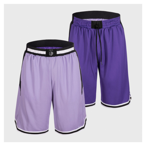 Basketbalové šortky SH500 obojstranné unisex fialové TARMAK