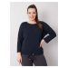 Larger navy cotton blouse