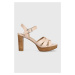 Kožené sandále Lauren Ralph Lauren Soffia ružová farba, 802914494002