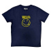 Nirvana Tričko Yellow Happy Face Unisex Navy Blue