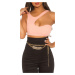 Sexy KouCla OneShoulder Crop Top black