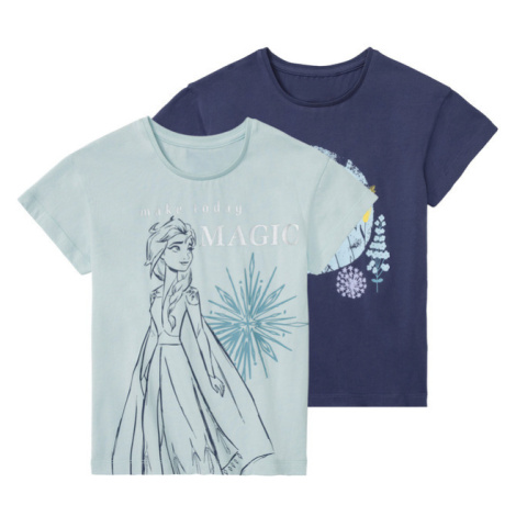 Dievčenské bavlnené tričko, 2 kusy (Ľadové kráľovstvo)