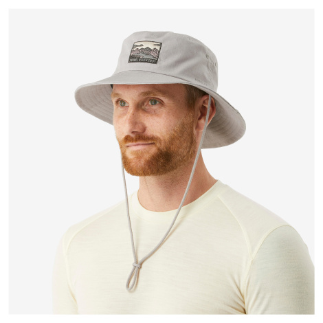 Trekingový klobúk Travel 100 s ochranou proti UV sivý FORCLAZ