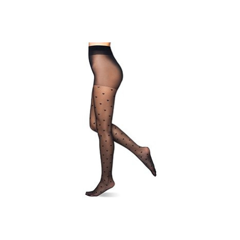 Ladies Playful Tights with Hearts 15 DAY - black Gorteks