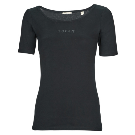 Esprit  tshirt sl  Tričká s krátkym rukávom Čierna