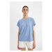 DEFACTO Crew Neck Modal Basic Short Sleeve T-Shirt