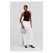 Nohavice Karl Lagerfeld Contrast Panel Tailored Pants White/Black