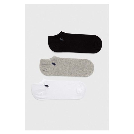 Ponožky Polo Ralph Lauren 3-pak pánske, čierna farba