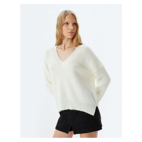 Koton V Neck Basic Long Knitted Sweater