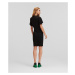 Šaty Karl Lagerfeld Ruched T-Shirt Dress Čierna
