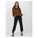 Camel and black velour set with trousers from RUE PARIS