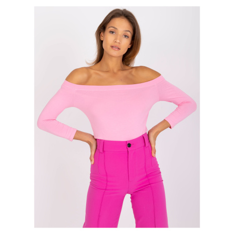 Light pink women's cotton blouse basic Blink